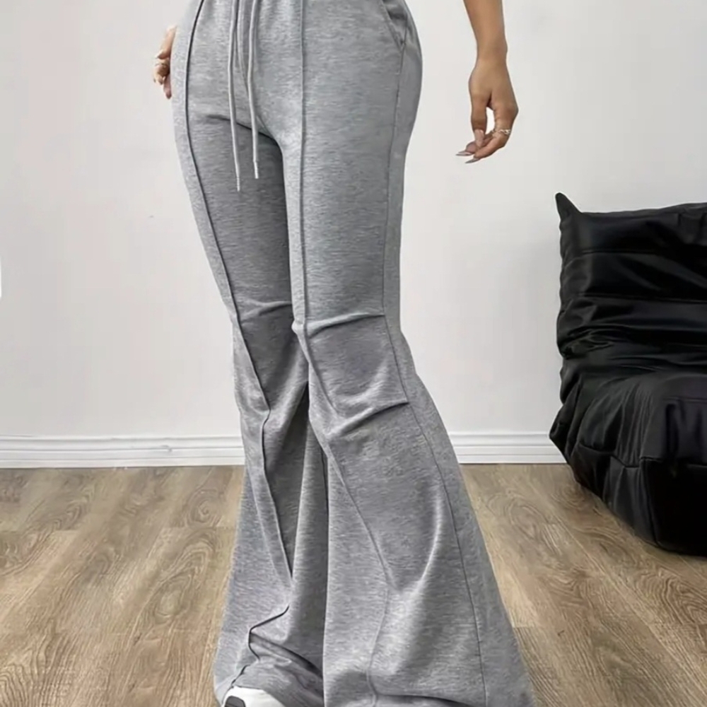 Women's Gray Flared Pants